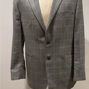 Men's Classic Black and White Checkered Jacket